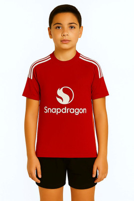 Ryze Boys & Girls Casual T-shirt Shorts(Red)