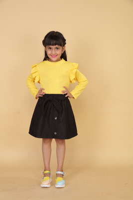 HouseOfCommon Girls Disney Princess Party(Festive) Skirt Top(Yellow)