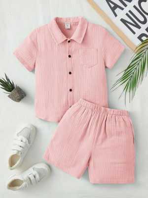 DOLZIO FAB Baby Boys Party(Festive) Shirt Shorts(PINK)