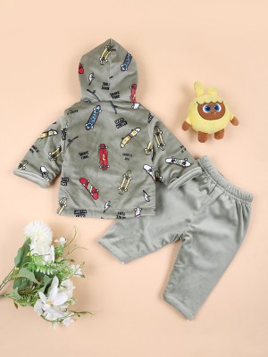 V-MART Baby Boys Casual Jacket Pyjama(Green)