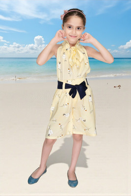 new gen Baby Girls Casual Top Pant(YELLOW)