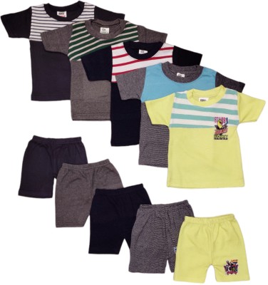 DX Baby Boys & Baby Girls Casual T-shirt Shorts(multicolour)