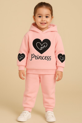 UNISHAPE FASHION Baby Girls Casual T-shirt Track Pants(Pink)