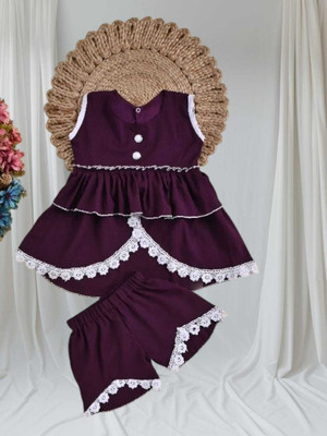 HouseOfCommon Girls Party(Festive) Top Shorts(Purple)