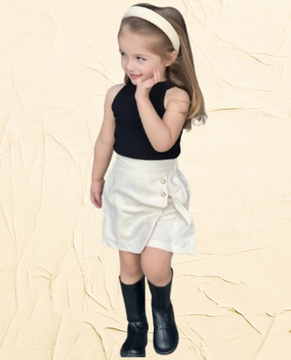 MENVVY Baby Girls Party(Festive) Top Shorts(BLACK)