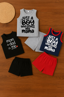 psv fashion Baby Boys & Baby Girls Casual T-shirt Shorts(Multicolor)