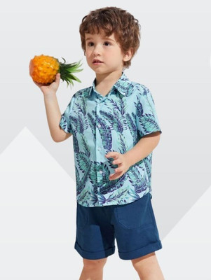 FROQUILIZ Baby Boys Party(Festive) Shirt Shorts(Blue)