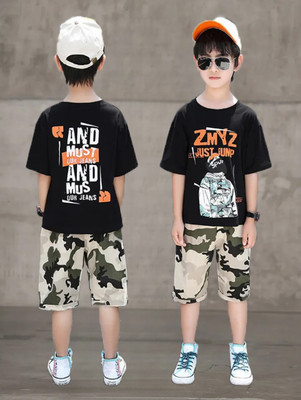 DRUZZEE Baby Boys & Baby Girls Casual T-shirt Shorts(BLACK)