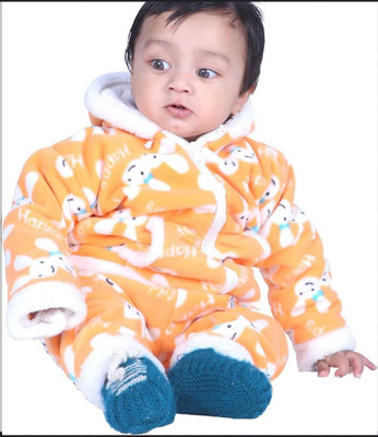 SHINING4 Baby Boys & Baby Girls Casual Jacket Pyjama(ORANGE)