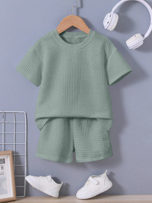 EMBLICA Baby Boys Casual T-shirt Shorts(GREY)