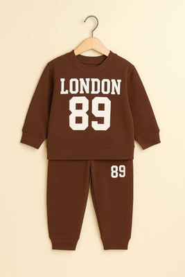SUKARMI Baby Boys & Baby Girls Casual Track Suit Sweatshirt(BROWN)