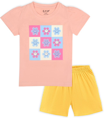 J&JP Girls Casual T-shirt Shorts(MULTI)