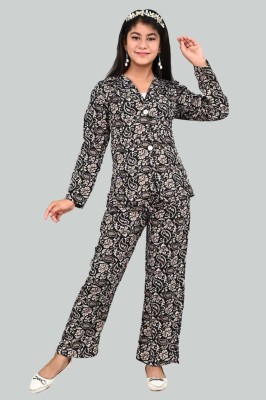 ORIEX THE ORIGINAL FASHION Girls Casual Top Pyjama(Black)