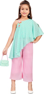 LEI CHIE Girls Party(Festive) Top Pant(Blue, Pink)