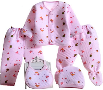 Vadhavan Baby Boys & Baby Girls Casual Vest Pyjama(PINK)