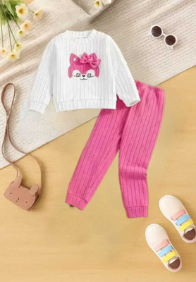 AQSA APRILE Baby Boys & Baby Girls Casual Sweatshirt Pant(PINK)