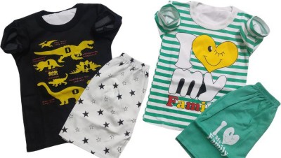 sunnybunny Boys & Girls Party(Festive) T-shirt Shorts(black green)