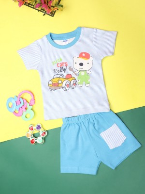 V-MART Baby Boys & Baby Girls Casual T-shirt Shorts(Multicolor)