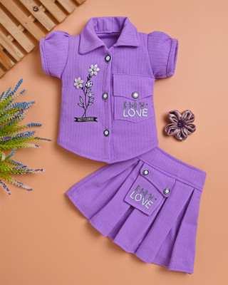 KIDSANGLE Baby Girls Party(Festive) Top Skirt(MOOV)