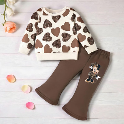 HouseOfCommon Baby Boys & Baby Girls Casual Sweatshirt Trouser(Brown)