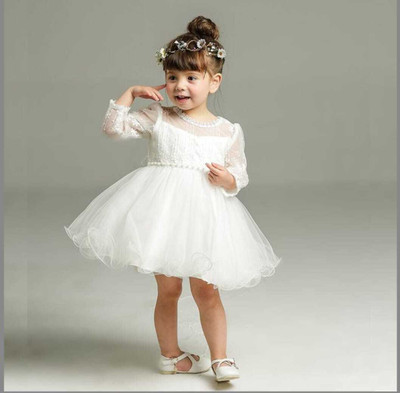 M Kolkata Garments Baby Girls Daisy Party(Festive) Skirt Gown(White)