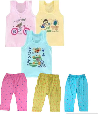 ASV ENTERPRISE Baby Boys Casual Vest Pyjama(Multicolor)