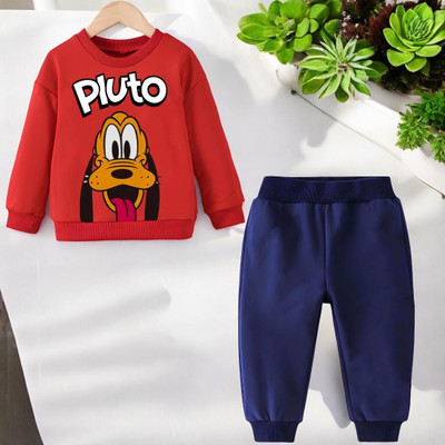 psv fashion Boys & Girls Casual Sweatshirt Pant(Red)