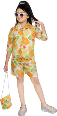 Sonia Mumbai Girls Party(Festive) Top Pant(Yellow)