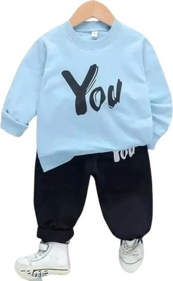 Aviva Fashion Boys & Girls Casual Sweatshirt Pant(sky blue)