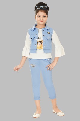 KJD Girls Casual Top Capri(Blue)