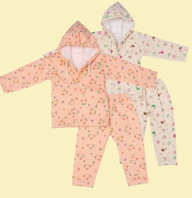SwellSwag Baby Boys & Baby Girls Casual Sweatshirt Pyjama(Multicolor)