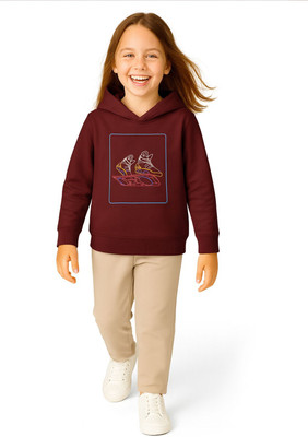 Hellcat Girls Casual Sweatshirt Track Pants(Burgundy/Beige)