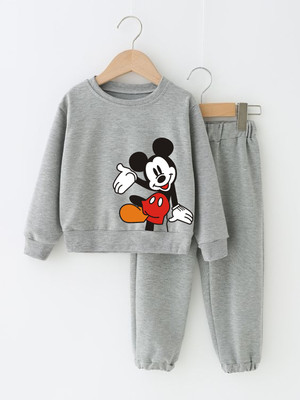 Mimmy Kids Baby Boys Casual Sweatshirt Pant(Melange)