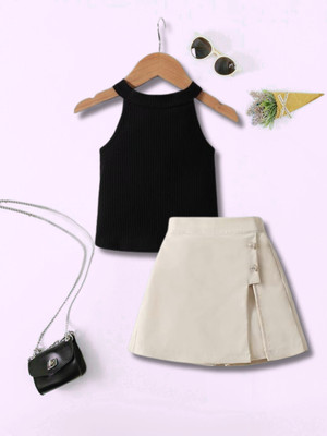 RIYANSHI Girls Party(Festive) Top Shorts(BLACK)