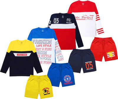 MIST N FOGG Boys & Girls Casual T-shirt Shorts(Multi)