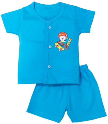 StylerOn Baby Boys & Baby Girls Casual Top Shorts(Blue)