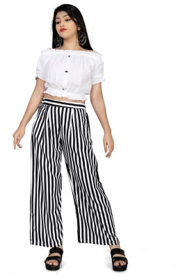 LEERUKA Girls Casual Top Trouser(White)