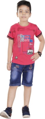 HRR Boys Party(Festive) T-shirt Shorts(pink)