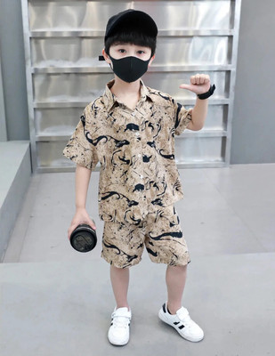 The Fashion Prime Boys Party(Festive) Shirt Shorts(Cream)