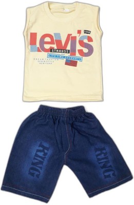 A.LISON Boys Party(Festive) T-shirt Shorts(light yellow)