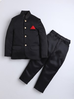 DKGF FASHION Boys Party(Festive) Coat Trouser(Black)