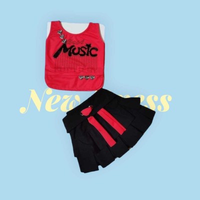 Raniomatic Baby Girls Casual Top Skirt(red black)