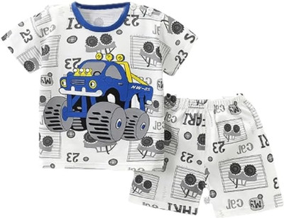 Bold N Elegant Baby Boys Casual T-shirt Shorts(Multicolor)