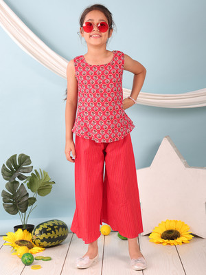 Sangria Girls Casual Kurta Pyjama(Multicolor 2)