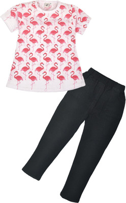 CERABI Girls Casual Top Shorts(Multicolor)