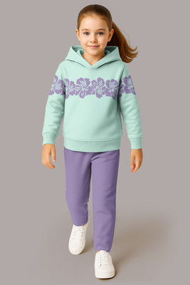 Hellcat Girls Casual Sweatshirt Track Pants(Mint Green/Lavender)
