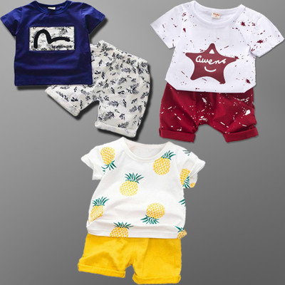 Helpom Baby Boys & Baby Girls Casual T-shirt Shorts(Multi)