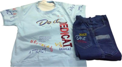 KIDSGALL Baby Boys Casual T-shirt Track Pants(multi)