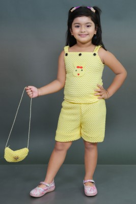 BISAL Girls Party(Festive) Top Pant(Yellow)