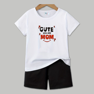 MGRS Baby Boys & Baby Girls Casual T-shirt Shorts(WHITE)